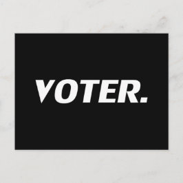 Cartão Postal "Eleitor" preto branco