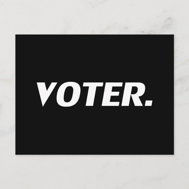 Cartão Postal "Eleitor" preto branco (Frente)