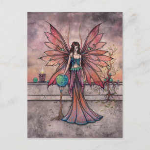 Cartão Postal Elemento em Sync Fairy Fantasy Art Postcard