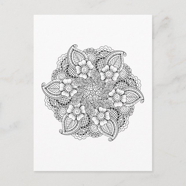 Cartão Postal Elemento redondo inspirado (Frente)