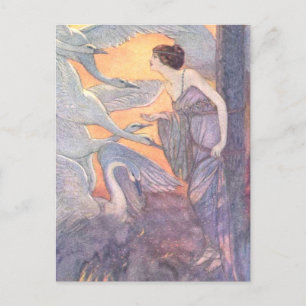 Cartão Postal Elenore Abbott Os Seis Swans Postcard