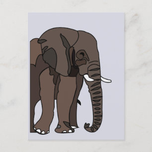 Cartão Postal Elephant Animal Art