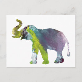 Cartão Postal Elephant Art