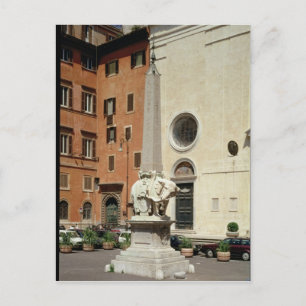 Cartão Postal Elephant Bearing an Egiptian Obelisk, 1667