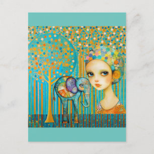 Cartão Postal Elephant Charm