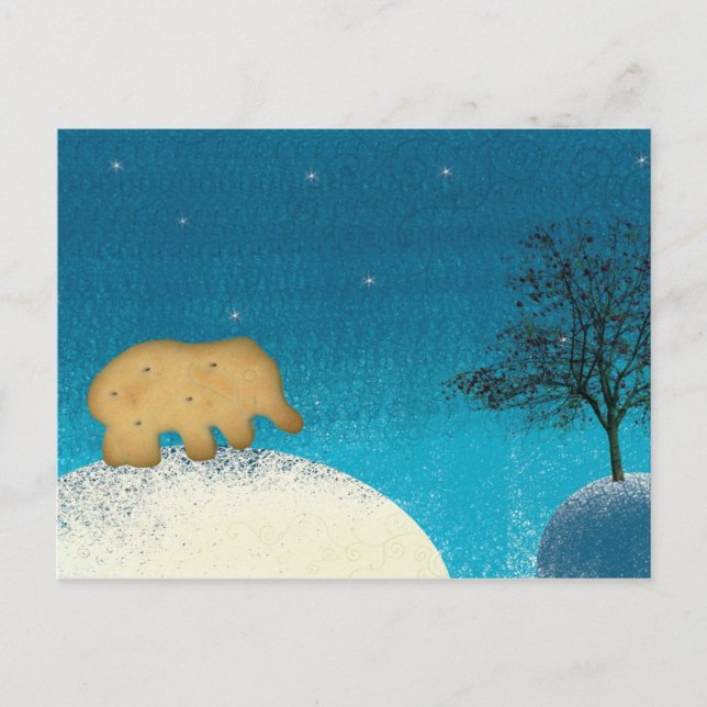 Cartão Postal Elephant cookie postcard (Frente)