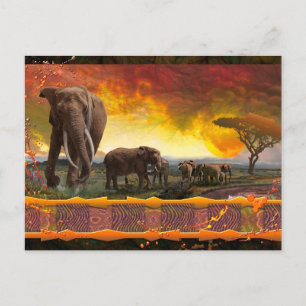 Cartão Postal Elephant Guardian "The Bonds that Tie"