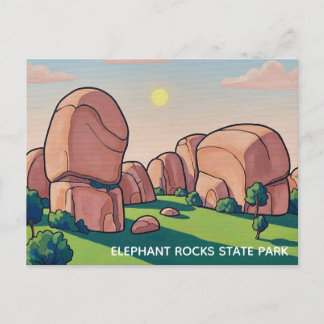 Cartão Postal Elephant Rocks State Park Missouri Travel