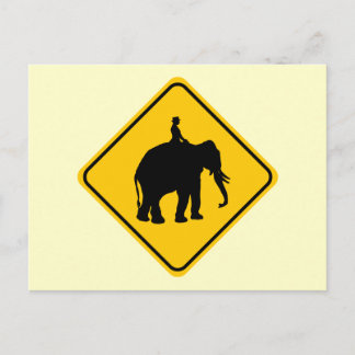 Cartão Postal Elephantback Rider Crossing
