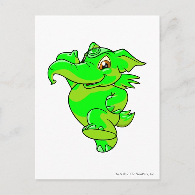 Cartão Postal Elephante Glowing (Frente)