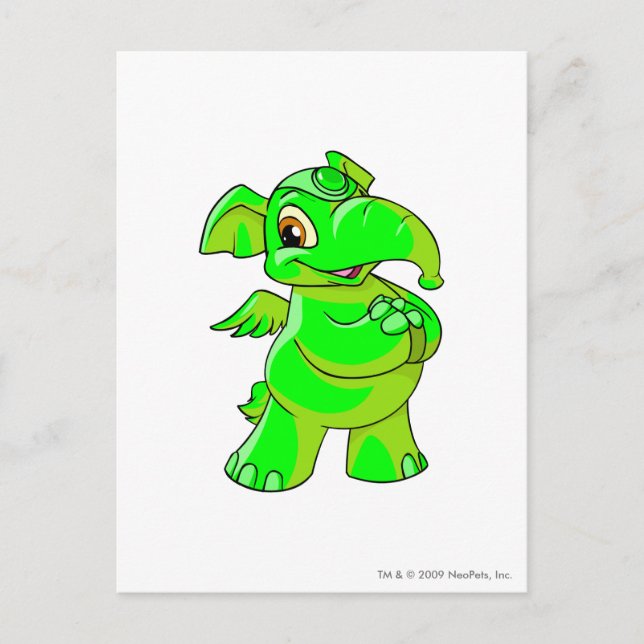Cartão Postal Elephante Glowing.Pn (Frente)