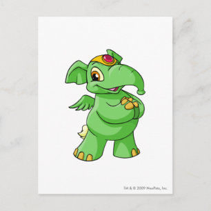 Cartão Postal Elephante Green