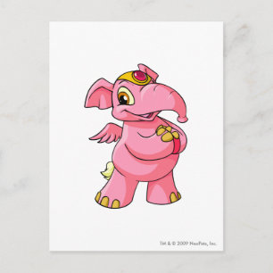 Cartão Postal Elephante Pink