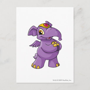 Cartão Postal Elephante Purple