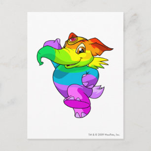 Cartão Postal Elephante Rainbow