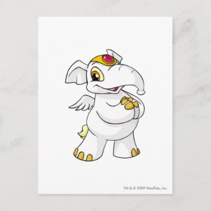 Cartão Postal Elephante White