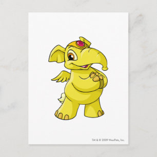 Cartão Postal Elephante Yellow