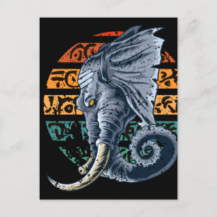 Cartão Postal Elephantopus Elephant Tentacle Trunk Lovecraft