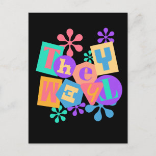Cartão Postal Eles/delas. Orgulho LGBT+. O amor vence.