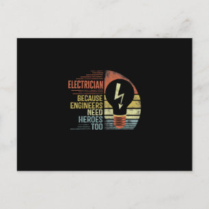 Cartão Postal Eletricista Masculino Porque Engenheiros Também Pr