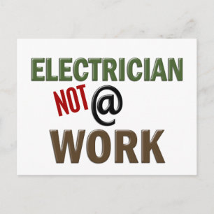 Cartão Postal Eletricista NÃO no trabalho
