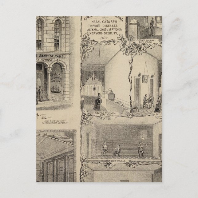 Cartão Postal Eletro Medical Institute em Rua Paul, Minnesota (Frente)