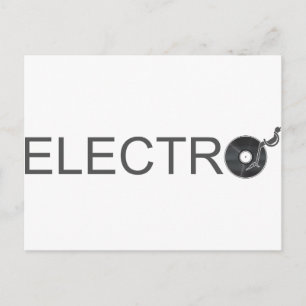 Cartão Postal Eletro - Música virável, vinil record DJ Clubber