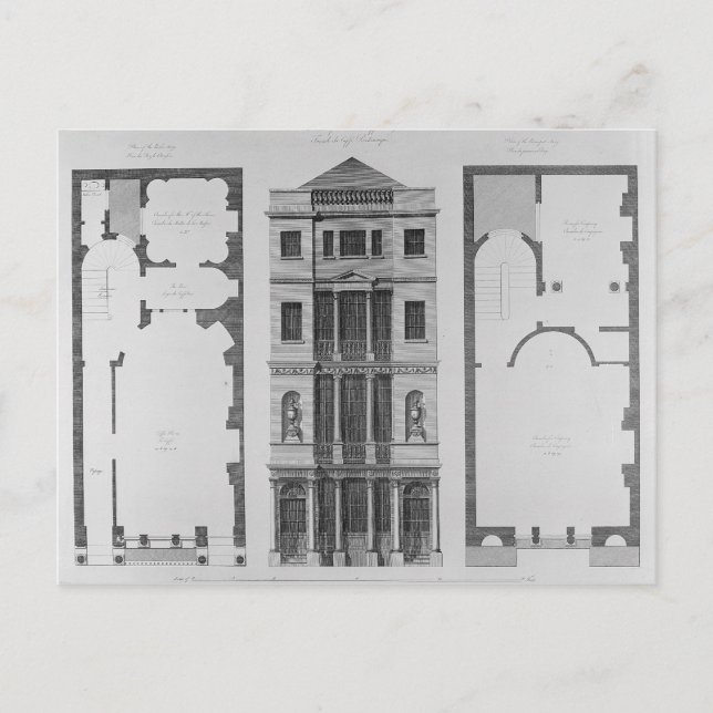 Cartão Postal Elevação da Câmara Britânica do Café (Frente)