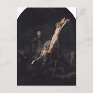 Cartão Postal Elevação da Cruz, Série Paixão de Rembrandt