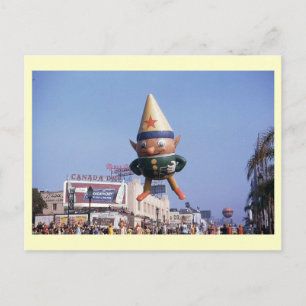 Cartão Postal Elf Balloon Parade, Los Angeles Vintage