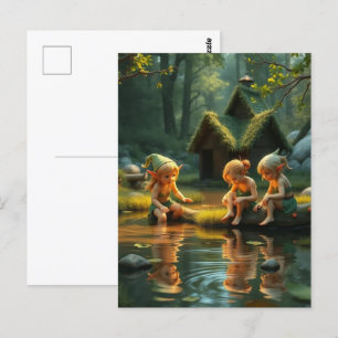Cartão Postal Elf Children