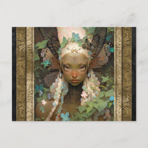 Cartão Postal Elf Fairy Girl Fantasy Art
