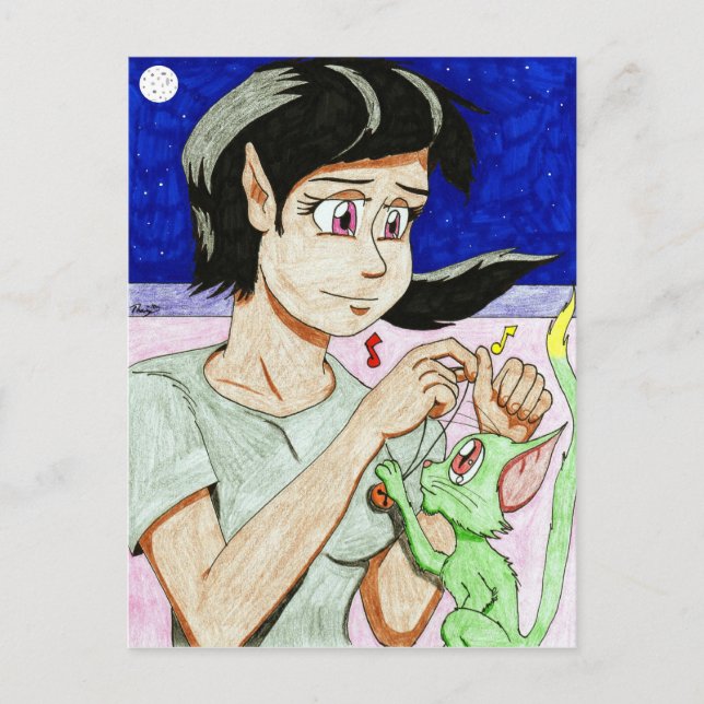 Cartão postal Elf Girl (Frente)