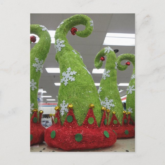 Cartão Postal Elf Hat (Frente)