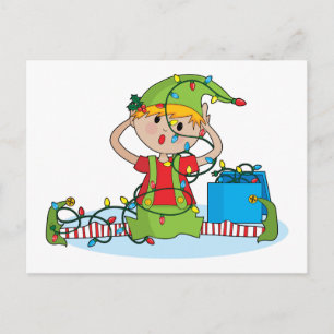 Cartão Postal Elf Lights