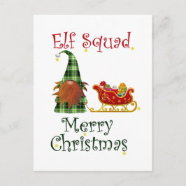 Cartão Postal Elf squad feliz natal