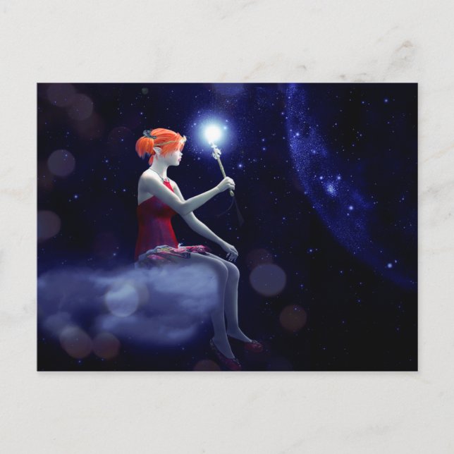 Cartão Postal Elf Wand (Frente)