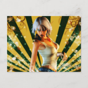 Cartão Postal Elfin Model Theme of the Season