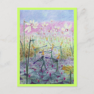 Cartão Postal elfos de daffodilo