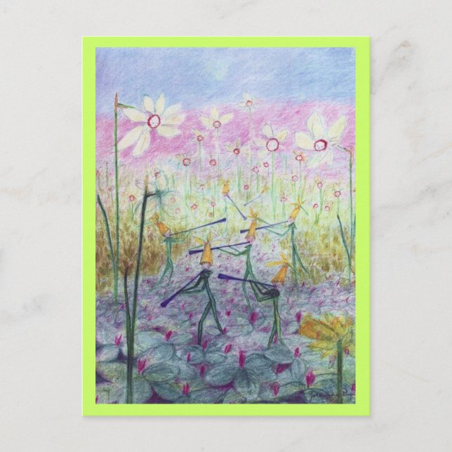 Cartão Postal elfos de daffodilo (Frente)