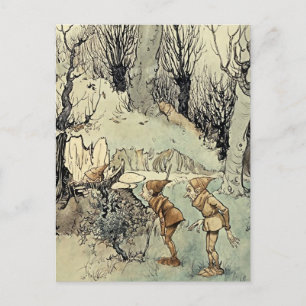 Cartão Postal “Elfos no Bosque” por Arthur Rackham