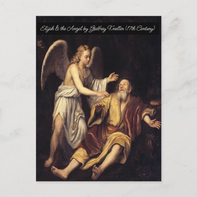 Cartão Postal Elijah e o Anjo (Frente)