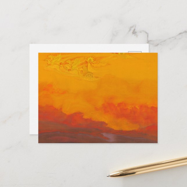 Cartão Postal Elijah, o profeta de Nicholas Roerich (Frente/Verso In Situ)