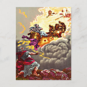 Cartão Postal Elijah sobe ao postal do Céu