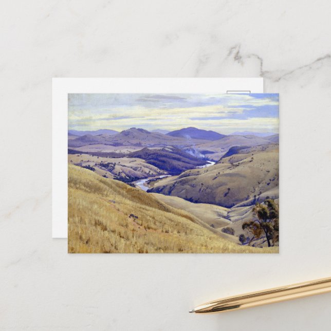 Cartão Postal Elioth Gruner Weetangera, Camberra (Frente/Verso In Situ)