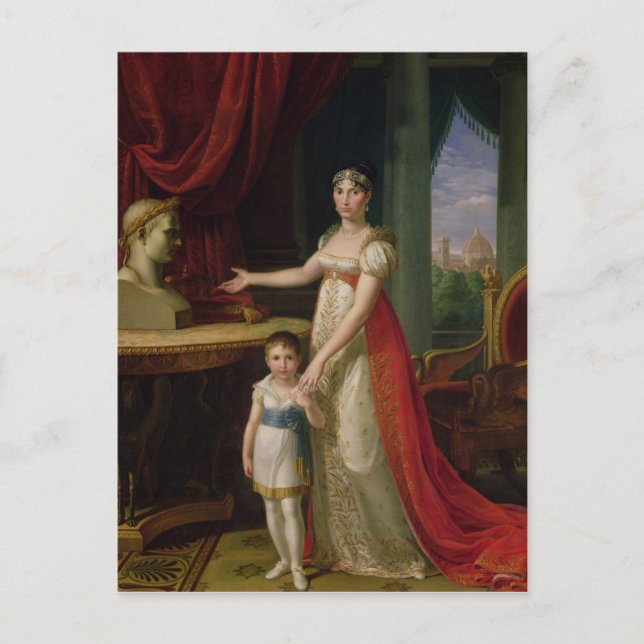 Cartão Postal Elisa Bonaparte Grande Duquesa da Toscana (Frente)