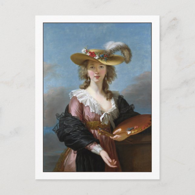 Cartão Postal Elisabeth Vigee Lebrun autorretrato de arte fina (Frente)