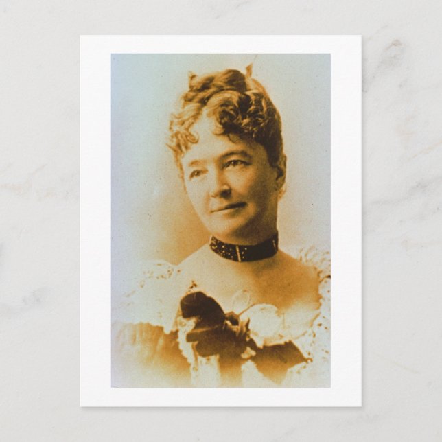 Cartão Postal Elizabeth Bacon Custer (1842-1933) esposa do Gener (Frente)