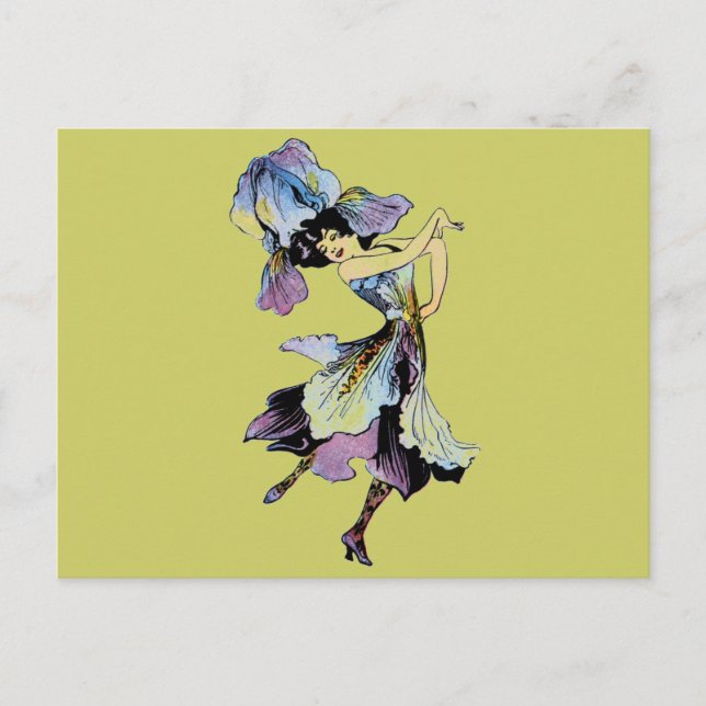 Cartão Postal Elizabeth Gordon Iris Flower Fairy (Frente)