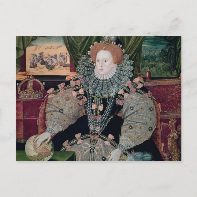 Cartão Postal Elizabeth I, Armada Portrait, c.1588 (Frente)